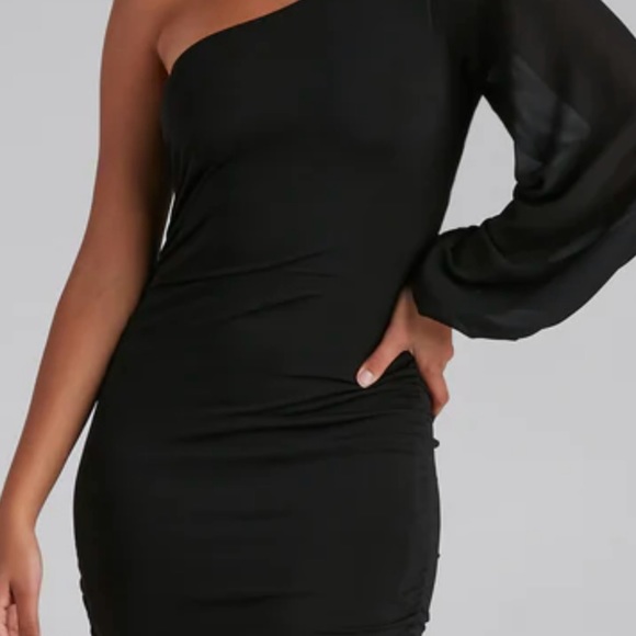 Medium One Shoulder Mini Dress New with tags - Picture 4 of 4